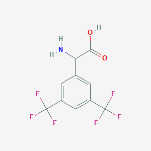 molecular formula C10H7F6NO2 B2699161 Amino-(3,5-bis-trifluoromethyl-phenyl)-acetic acid CAS No. 261762-33-8
