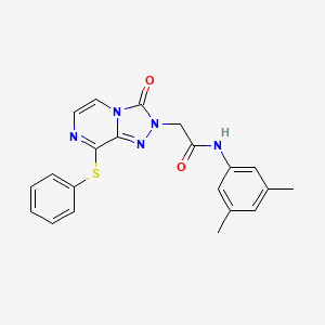 molecular formula C21H19N5O2S B2699178 N-(3,5-dimethylphenyl)-2-[3-oxo-8-(phenylsulfanyl)-2H,3H-[1,2,4]triazolo[4,3-a]pyrazin-2-yl]acetamide CAS No. 1115915-15-5