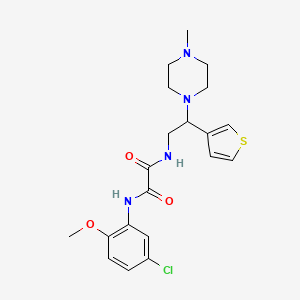 molecular formula C20H25ClN4O3S B2699183 N'-(5-chloro-2-methoxyphenyl)-N-[2-(4-methylpiperazin-1-yl)-2-(thiophen-3-yl)ethyl]ethanediamide CAS No. 946247-57-0