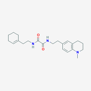 molecular formula C22H31N3O2 B2699194 N'-[2-(cyclohex-1-en-1-yl)ethyl]-N-[2-(1-methyl-1,2,3,4-tetrahydroquinolin-6-yl)ethyl]ethanediamide CAS No. 946362-99-8