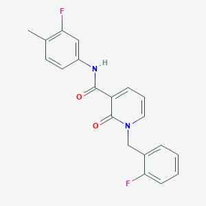 molecular formula C20H16F2N2O2 B2699201 N-(3-fluoro-4-methylphenyl)-1-[(2-fluorophenyl)methyl]-2-oxo-1,2-dihydropyridine-3-carboxamide CAS No. 941903-96-4