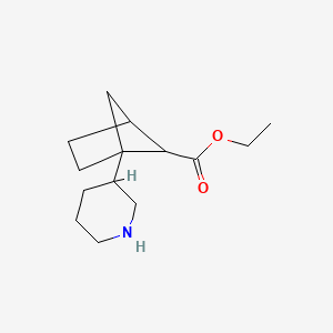 molecular formula C14H23NO2 B2699203 Ethyl 1-piperidin-3-ylbicyclo[2.1.1]hexane-5-carboxylate CAS No. 2248374-74-3