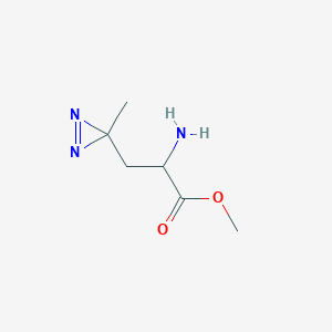 molecular formula C6H11N3O2 B2699279 Methyl 2-amino-3-(3-methyldiazirin-3-yl)propanoate CAS No. 2168275-70-3