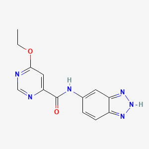 molecular formula C13H12N6O2 B2699283 N-(1H-1,2,3-benzotriazol-5-yl)-6-ethoxypyrimidine-4-carboxamide CAS No. 2034282-70-5