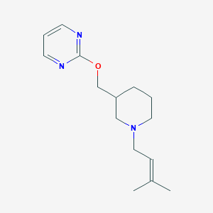 2-[[1-(3-Methylbut-2-enyl)piperidin-3-yl]methoxy]pyrimidine