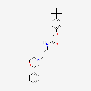 2-(4-(tert-butyl)phenoxy)-N-(3-(2-phenylmorpholino)propyl)acetamide