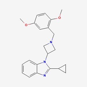 2-Cyclopropyl-1-[1-[(2,5-dimethoxyphenyl)methyl]azetidin-3-yl]benzimidazole