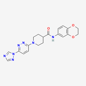 1-(6-(1H-1,2,4-triazol-1-yl)pyridazin-3-yl)-N-(2,3-dihydrobenzo[b][1,4]dioxin-6-yl)piperidine-4-carboxamide