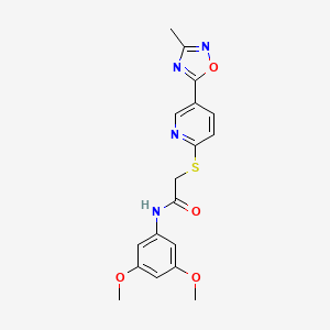 N-(3,5-dimethoxyphenyl)-2-((5-(3-methyl-1,2,4-oxadiazol-5-yl)pyridin-2-yl)thio)acetamide