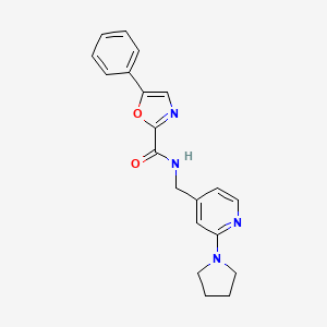 5-phenyl-N-((2-(pyrrolidin-1-yl)pyridin-4-yl)methyl)oxazole-2-carboxamide