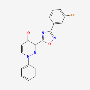 3-(4-Chlorophenyl)-5-{1-[(4-ethylphenyl)sulfonyl]pyrrolidin-2-yl}-1,2,4-oxadiazole