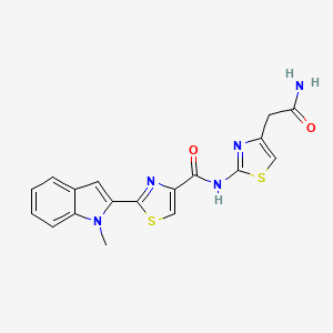 N-(4-(2-amino-2-oxoethyl)thiazol-2-yl)-2-(1-methyl-1H-indol-2-yl)thiazole-4-carboxamide