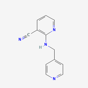molecular formula C12H10N4 B2699324 2-[(Pyridin-4-ylmethyl)amino]nicotinonitrile CAS No. 854382-08-4