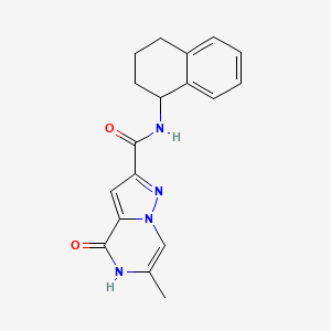 6-methyl-4-oxo-N-(1,2,3,4-tetrahydronaphthalen-1-yl)-4,5-dihydropyrazolo[1,5-a]pyrazine-2-carboxamide
