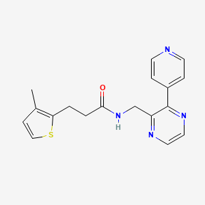 3-(3-methylthiophen-2-yl)-N-{[3-(pyridin-4-yl)pyrazin-2-yl]methyl}propanamide