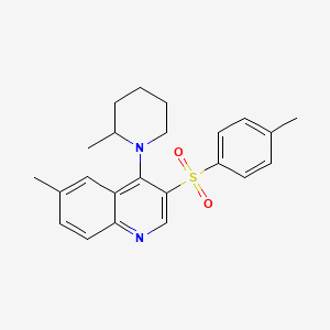 6-Methyl-4-(2-methylpiperidin-1-yl)-3-tosylquinoline