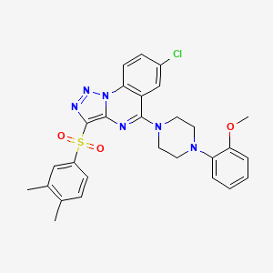 7-Chloro-3-[(3,4-dimethylphenyl)sulfonyl]-5-[4-(2-methoxyphenyl)piperazin-1-yl][1,2,3]triazolo[1,5-a]quinazoline