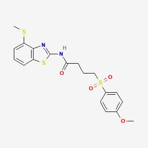 4-((4-methoxyphenyl)sulfonyl)-N-(4-(methylthio)benzo[d]thiazol-2-yl)butanamide