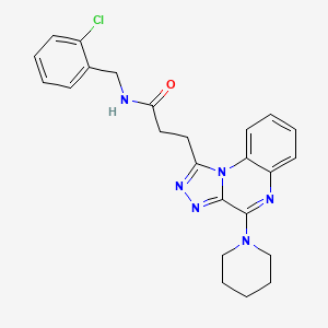 N-(4-bromo-2-fluorophenyl)-2-{[2-(4-fluorophenyl)-6-methylpyrimidin-4-yl]oxy}acetamide