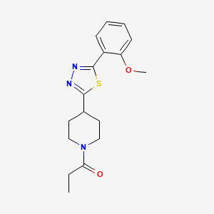 1-(4-(5-(2-Methoxyphenyl)-1,3,4-thiadiazol-2-yl)piperidin-1-yl)propan-1-one
