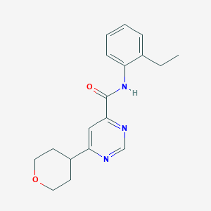 N-(2-Ethylphenyl)-6-(oxan-4-yl)pyrimidine-4-carboxamide