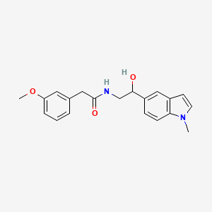 molecular formula C20H22N2O3 B2699357 N-(2-hydroxy-2-(1-methyl-1H-indol-5-yl)ethyl)-2-(3-methoxyphenyl)acetamide CAS No. 2034258-63-2