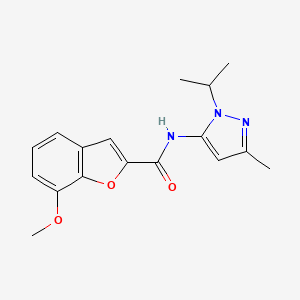 molecular formula C17H19N3O3 B2699370 N-(1-isopropyl-3-methyl-1H-pyrazol-5-yl)-7-methoxybenzofuran-2-carboxamide CAS No. 1171055-22-3