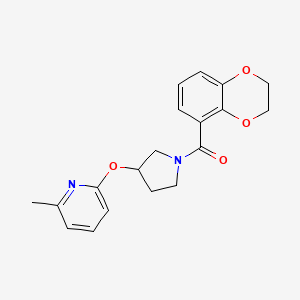 (2,3-Dihydrobenzo[b][1,4]dioxin-5-yl)(3-((6-methylpyridin-2-yl)oxy)pyrrolidin-1-yl)methanone