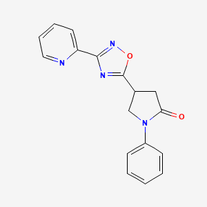 1-Phenyl-4-[3-(2-pyridyl)-1,2,4-oxadiazol-5-yl]-2-pyrrolidinone