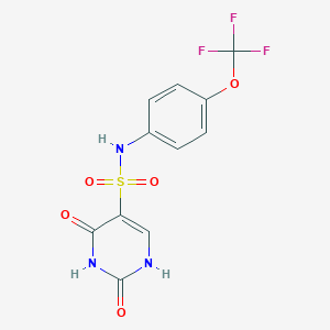 2,4-dioxo-N-[4-(trifluoromethoxy)phenyl]-1H-pyrimidine-5-sulfonamide
