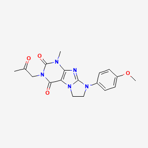 8-(4-methoxyphenyl)-1-methyl-3-(2-oxopropyl)-7,8-dihydro-1H-imidazo[2,1-f]purine-2,4(3H,6H)-dione