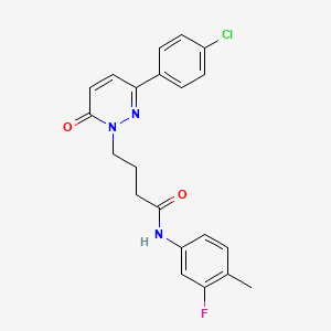 4-(3-(4-chlorophenyl)-6-oxopyridazin-1(6H)-yl)-N-(3-fluoro-4-methylphenyl)butanamide