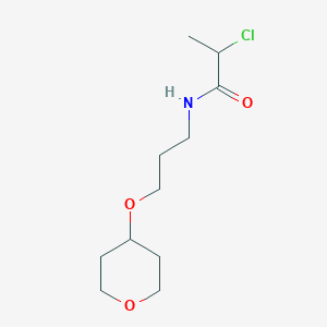 2-Chloro-N-[3-(oxan-4-yloxy)propyl]propanamide