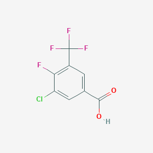 molecular formula C8H3ClF4O2 B2699461 3-chloro-4-fluoro-5-(trifluoromethyl)benzoic Acid CAS No. 381229-48-7