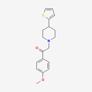 1-(4-Methoxyphenyl)-2-(4-(thiophen-2-yl)piperidin-1-yl)ethanone