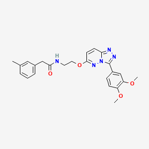 N-(2-((3-(3,4-dimethoxyphenyl)-[1,2,4]triazolo[4,3-b]pyridazin-6-yl)oxy)ethyl)-2-(m-tolyl)acetamide
