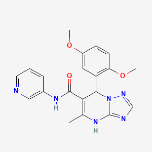 molecular formula C20H20N6O3 B2699467 7-(2,5-dimethoxyphenyl)-5-methyl-N-(pyridin-3-yl)-4,7-dihydro-[1,2,4]triazolo[1,5-a]pyrimidine-6-carboxamide CAS No. 367907-30-0