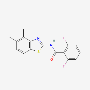 molecular formula C16H12F2N2OS B2699476 N-(4,5-dimethyl-1,3-benzothiazol-2-yl)-2,6-difluorobenzamide CAS No. 864860-84-4