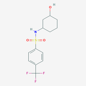molecular formula C13H16F3NO3S B2699479 N-(3-hydroxycyclohexyl)-4-(trifluoromethyl)benzenesulfonamide CAS No. 1396887-32-3