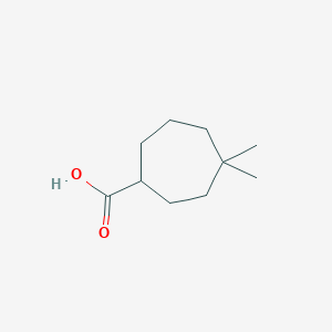molecular formula C10H18O2 B2699491 4,4-Dimethylcycloheptane-1-carboxylic acid CAS No. 4401-32-5