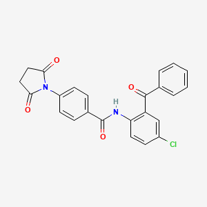 molecular formula C24H17ClN2O4 B2699517 N-(2-benzoyl-4-chlorophenyl)-4-(2,5-dioxopyrrolidin-1-yl)benzamide CAS No. 329906-62-9