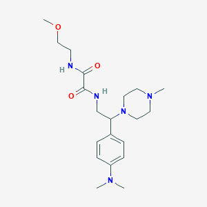 molecular formula C20H33N5O3 B2699534 N'-{2-[4-(dimethylamino)phenyl]-2-(4-methylpiperazin-1-yl)ethyl}-N-(2-methoxyethyl)ethanediamide CAS No. 922982-21-6