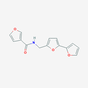 molecular formula C14H11NO4 B2699546 N-([2,2'-bifuran]-5-ylmethyl)furan-3-carboxamide CAS No. 2034437-13-1