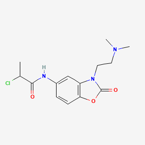 molecular formula C14H18ClN3O3 B2699565 2-chloro-N-{3-[2-(dimethylamino)ethyl]-2-oxo-2,3-dihydro-1,3-benzoxazol-5-yl}propanamide CAS No. 2411294-50-1