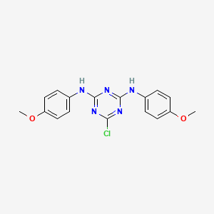 6-chloro-N,N'-bis(4-methoxyphenyl)-1,3,5-triazine-2,4-diamine
