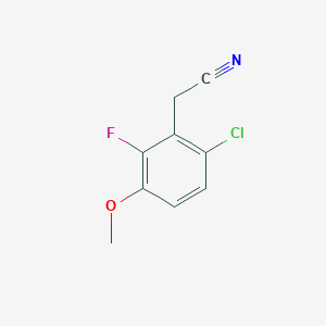molecular formula C9H7ClFNO B2699677 6-Chloro-2-fluoro-3-methoxyphenylacetonitrile CAS No. 1017777-80-8