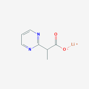 molecular formula C7H7LiN2O2 B2699694 Lithium;2-pyrimidin-2-ylpropanoate CAS No. 2445785-10-2