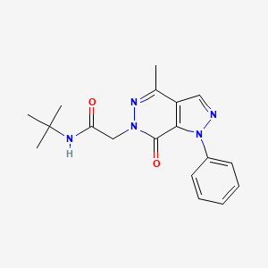 molecular formula C18H21N5O2 B2699737 N-tert-butyl-2-{4-methyl-7-oxo-1-phenyl-1H,6H,7H-pyrazolo[3,4-d]pyridazin-6-yl}acetamide CAS No. 955781-76-7