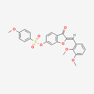 B2699738 (2Z)-2-(2,3-dimethoxybenzylidene)-3-oxo-2,3-dihydro-1-benzofuran-6-yl 4-methoxybenzenesulfonate CAS No. 929373-02-4