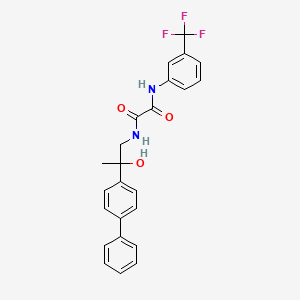 molecular formula C24H21F3N2O3 B2699784 N'-(2-{[1,1'-biphenyl]-4-yl}-2-hydroxypropyl)-N-[3-(trifluoromethyl)phenyl]ethanediamide CAS No. 1396872-94-8